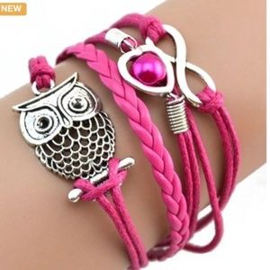 Multilayer Bracelet w Charms, Owl.Love,Infinity